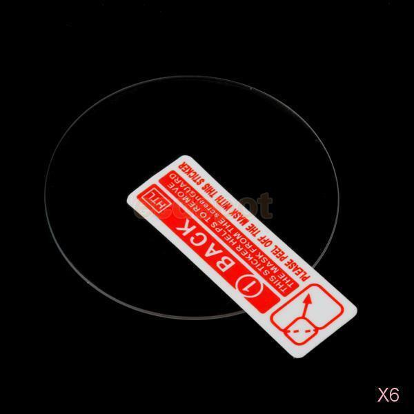 6x Full HD Coverage Round 35mm Dial Tempered Glass Screen Protector Shield