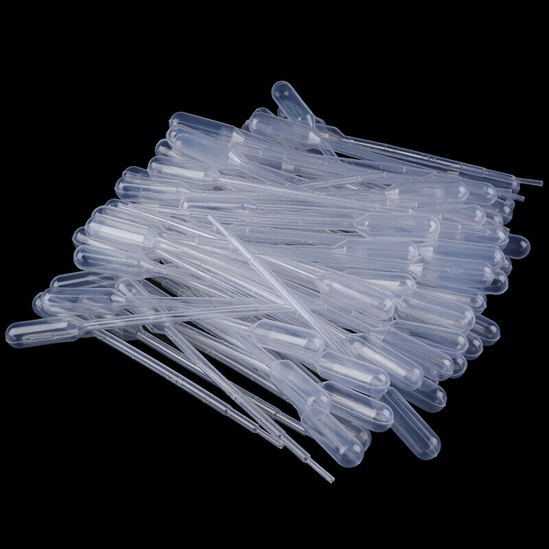 100Pcs 1ML Disposable Plastic Eye Dropper Set Transfer Graduated Pipe Nw
