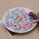 50Pcs Wood Baby Handmade 2 Holes Wooden Buttons Sewing Scrapbooking DIY Craft