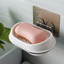 Plastic Suction Cup Soap Bathroom Shower Box Storage Tray Holder Accessori BSE