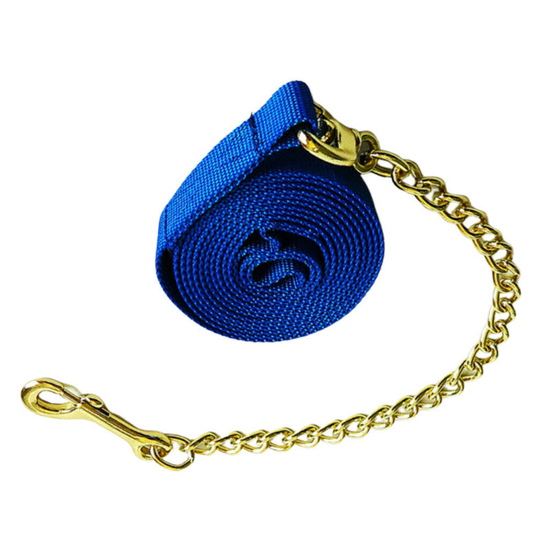 Copper Equestrian Horse Lead Rope Webbing Pony Rein Halter Grip Chain Blue 0.5m