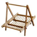 Natural Bamboo Folding Basket Mutton Holder Tray Fruit Bowl Snacks Plate