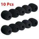 10PCS Microphone Headset Grill Windscreen Filters Sponge Foam Mic Cover Black