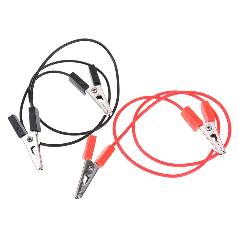 1Pair 40CM 5A Double Alligator Clip Clamp Test Booster Jumper Cable Red balck JR