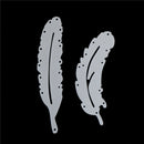 2pcs feather metal cutting dies stencil scrapbook album paper embossing craft LJ