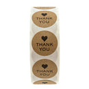 500 thank you with heart stickers seals scrapbook diy craft wedding favours M&O