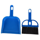 Desktop Keyboard Clean Mini Brush Dust Pan Set Blk Blue R6S1