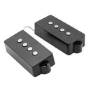 Finest 2x Plastic 4 String Pickups with Coils Black for Precision P Bass