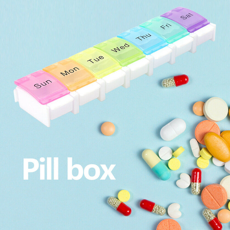 7 Days Weekly Pills Box Tablet Holder Storage Case Medicine Drug Container