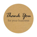 1X(1 Inch Round Kraft Thank You For Your Business Stickers/500 Labels Per R