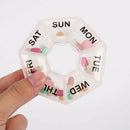 7 day portable container medicine splitters holder pill drugs case box organizJR