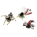 3pcs Beaded Crystal Bee Badge Applique Sew on Patches DIY Sewing Accessories