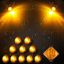 1X 3/4" Amber Yellow Small Round Side Marker lights 3LED Button Lamps Lorry 1 â„–[