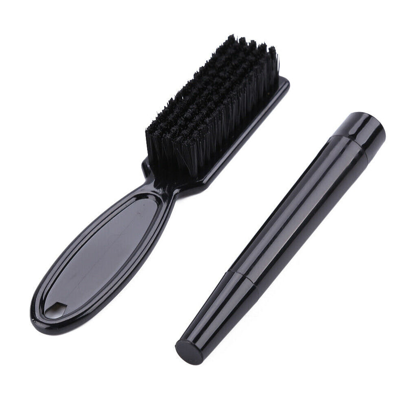 Double End Men Beard Growth Pen Sideburn Shaping Pen Shaving Brush (Black)