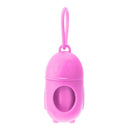 Penguin Pill Shape Pet Dog Poop Bag Dispenser Waste Garbage Bag Set (Pink)