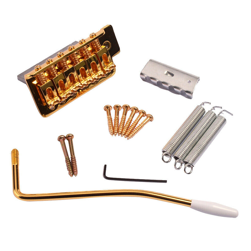 1 Set Golden Electric Guitar Tremolo Bridge String Spacing 10.5mm