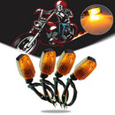 4pcs 12V Universal Motorcycle Turn Signal Indicator Turning Light Lamp Amber ME