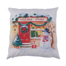 Santa Claus Carriage flax Pillow Case Cushion Pillow Cover Series four Z7D5