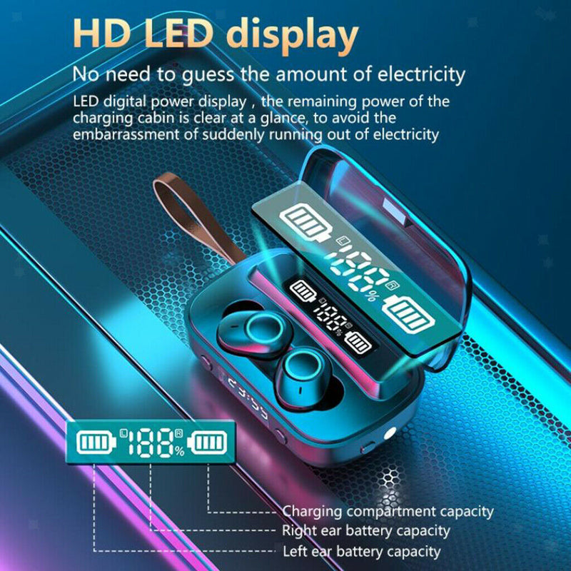 Wireless Earbuds Bluetooth 5.1 Headphones TWS Stereo Noise Cancelling Wireless
