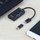 Type-C and Micro USB to HDMI 1080P HD Audio Video Adapter Cable for HDTV