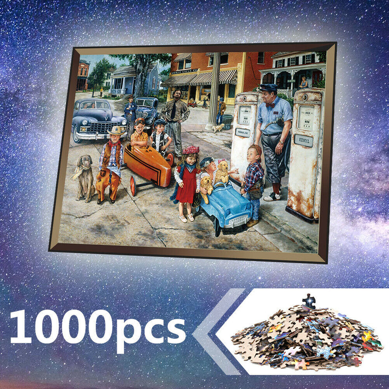 1000pcs DIY Kids Car Picture Puzzles Educational Learning Assembling Toys