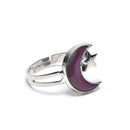 Fashion Chic 1PC Mood Ring Changing Color Moon Adjustable Temperature Ring  ES