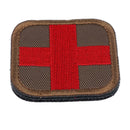 2Pcs Medic First Aid Cross Patch Hook & Loop Backing For Backpack Bag