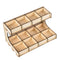 DIY Wooden Paint Rack Ink Storage Organizer 2-layer 12-grid