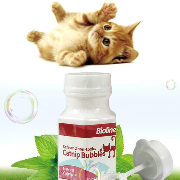 18ml Pets Cat Catnip Bubbles Spray Toys Interactive Funny Cat Toys Kitty Bubble