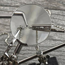 5X Third Hand Soldering Iron Stand Helping Clamp Vise Clip Magnifying Glass FT