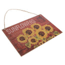 Sunflower Handpainted Wooden Hanging Board Home Wall Garden Art Decorations