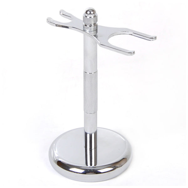 Men Shave Gift Luxury Chrome Alloy Shaving Stand Razor Brush Holder Barber Home