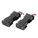 4 Pcs Black Plastic Battery Holder Case w Wired for 2 x AA Batteries ~ Free ship