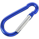 Aluminum spring, snap hook closure, 8 cm long, dark blue