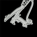 Happy Girl Walk the Dog Metal Cutting Dies Embossing Stencils Decorative CaW ES