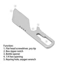 5 In 1 Pocket Tool Bottle Opener Pry Bar Tip Keychain Screwdriver Wrench Outdoor