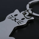 1 Piece Personalized Metal Cat Key Chain ,Key Ring O6K8