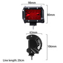 2X 4 Inch Red Led Work Light Bar Flood Spot Driving Fog Lamp Offroad Truck