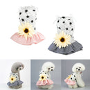 Set of 2 Cotton Puppy Dog Dress, Thin Cute Floral Princess Tutu Skirt for Small