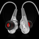 3.5mm HiFi Wired Earphone Dual-Dynamic Quad-core Speaker In-ear earbuds Fle F5P2