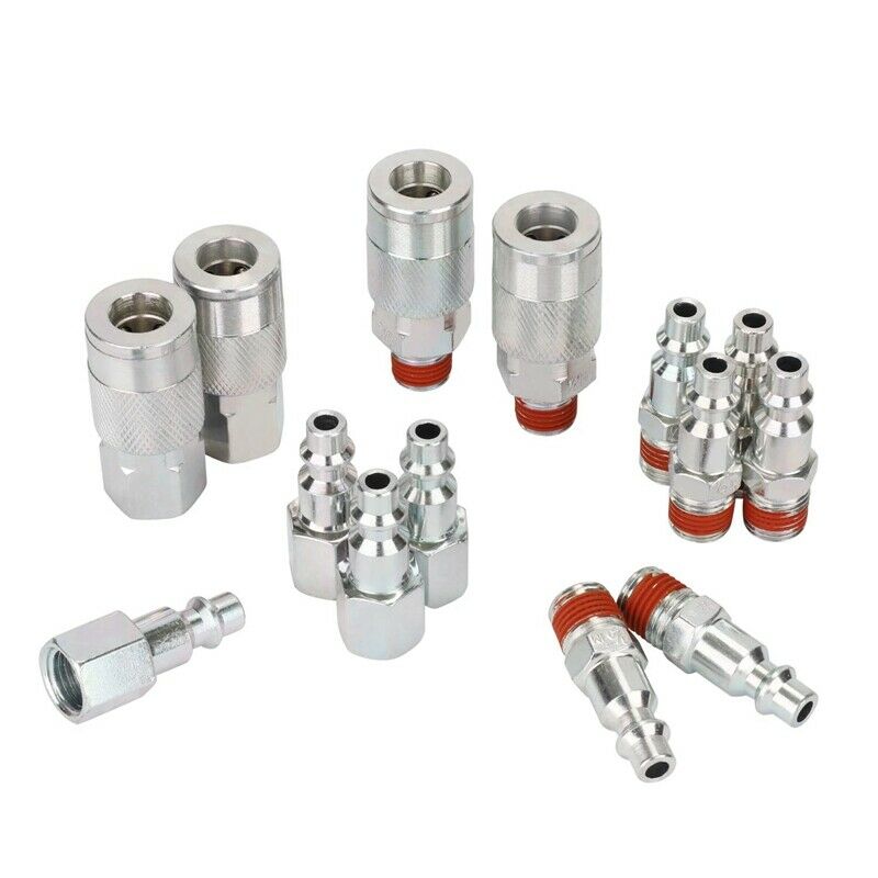 14 Pieces 1/4 Inch Npt Quick Connect Air Coupler And Plug Kit for Air Compr Q1G3