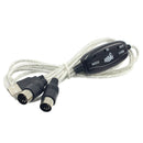 2m USB in-Out MIDI Interface Piano Keyboard Instrument to Computer PC/Laptop