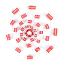 35PCS Dip Switch Kit 1 2 3 4 5 6 8 Way Toggle Switch Red Snap Switches Each 5xMO