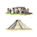 42 pcs Travel Around World Famous Building Craft Scrapbook Decorative Stick K4X8