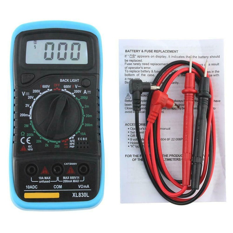 XL830L Digital LCD Multimeter Voltmeter Ammeter AC/DC/OHM Volt Tester Curre A