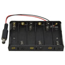 Black AA Plastic Battery Storage Case/Organizer/Holder Holds FOR 6 AA batteries