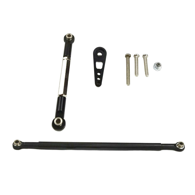Metal Steering Servo Rod Linkage for 1/12 MN86K MN86KS RC Carwler Black