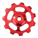11T MTB Rear Derailleur Jockey Wheel Ceramic Bearing Guide Roller (Red)