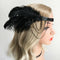 1920s Flapper Feather Headband/Women Rhinestone Beaded Headpiece/Bohemian Style