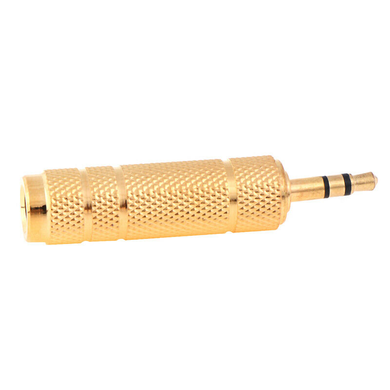 1Pc 3.5mm Male to 6.5mm Female Headphone Jack Adapter Plug Stereo Au JR